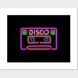 Disco Cassette Man Cave Neon Pipe Sign Posters and Art